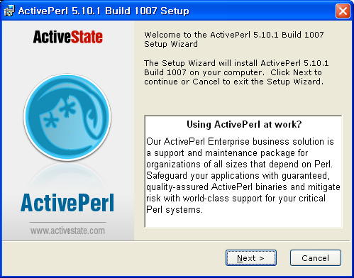 Symbian 프로그래밍 환경 구축 2 – ActivePerl 5.10.1.1007 설치하기