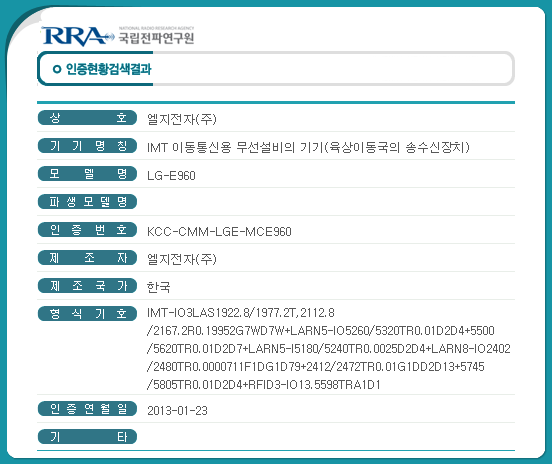 구글의 네 번째 레퍼런스 폰인 Nexus4 국내 전파 인증 받아