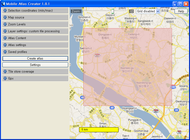 오프라인용 모바일 맵 만들기 – Mobile Atlas Creator