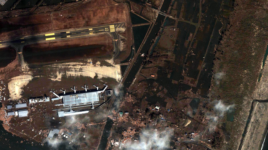 [펌] 위성 사진으로 본 일본 지진
