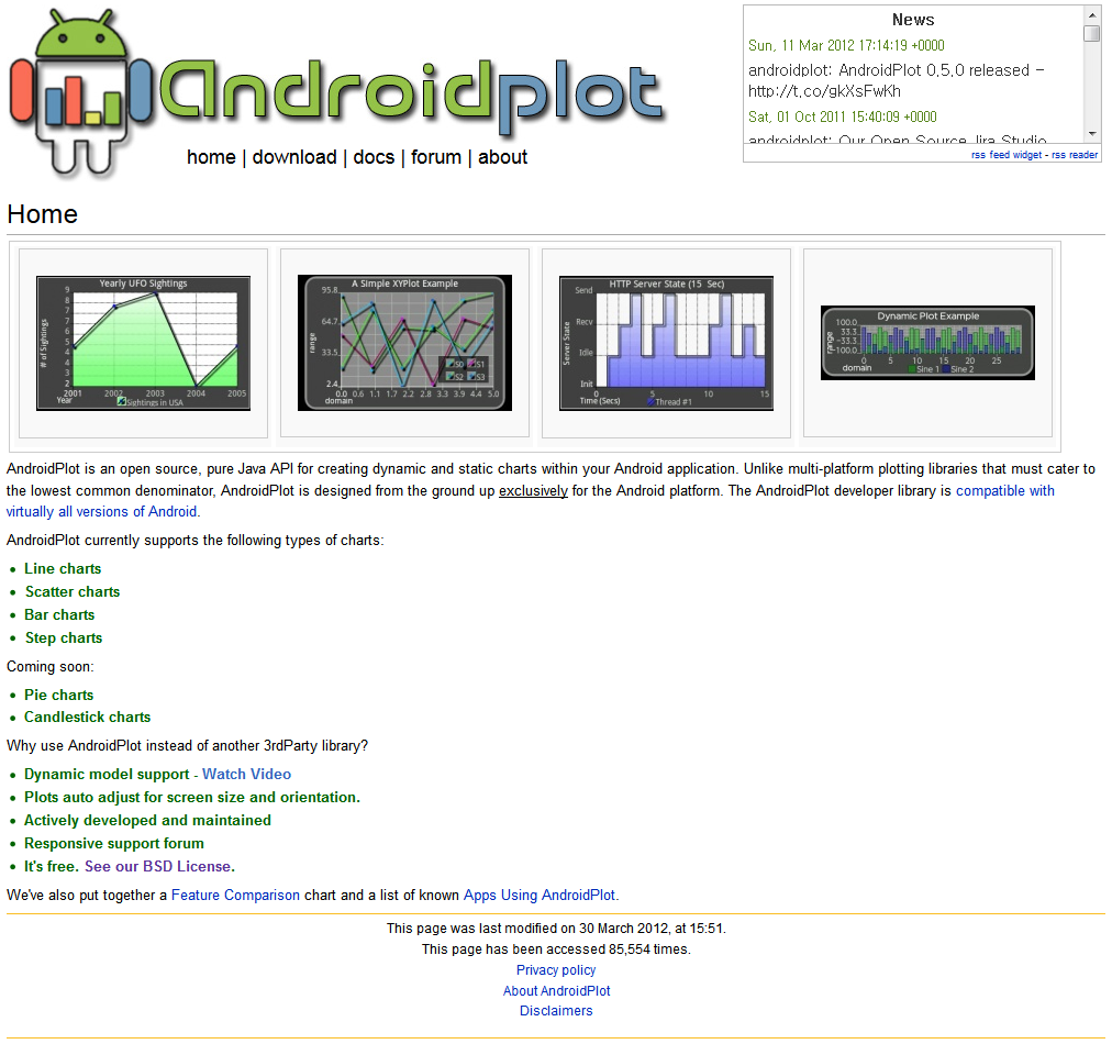 안드로이드용 챠트 라이브러리 – AndroidPlot